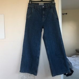 Everlane wide leg with a raw hem crop